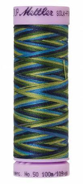 Mettler Silk-Finish 50wt Variegated Cotton Thread 109yd/100M Lakeside View